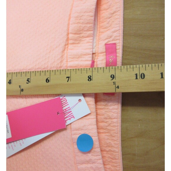 LILLY PULITZER  Adie Ruffle Pocket Stretch Shorts Sz 2 Peach Flamingo Orange NWT - Picture 13 of 16